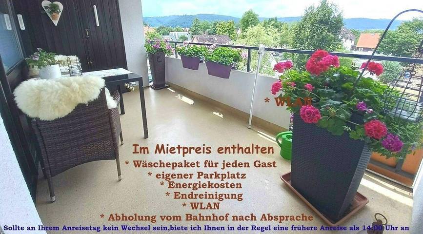 Vakantiewoning voor 3 personen, met balkon in Bad Harzburg