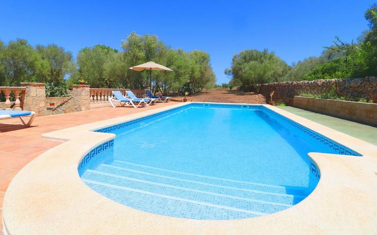 Ruhiges Landhaus Can Guillem mit Pool, Terrasse, Wlan und Klimaanlage in Campos, Mallorca Süden