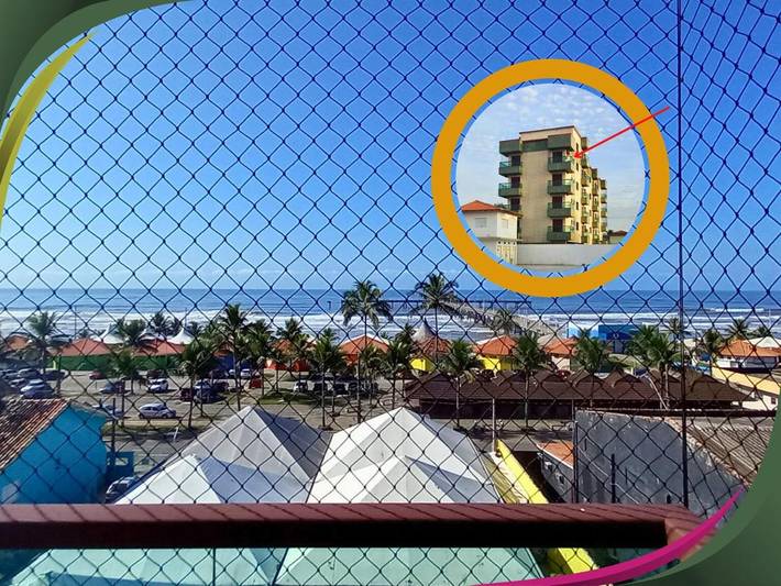 Casas e apartamentos de temporada para 7 pessoas, com terraço e vista em Mongaguá