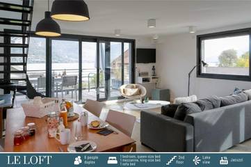 Cottage pour 3 personnes, avec vue sur le lac ainsi que jardin et vue, animaux acceptés à Sévrier