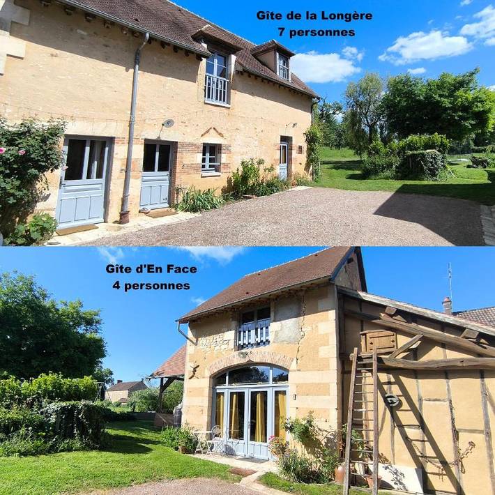 Location de vacances pour 7 personnes, avec Terrasse ainsi que Jardin et Vue à Dampierre-sous-Bouhy