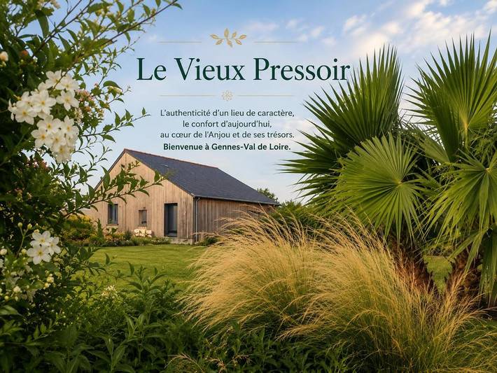 Maison de vacances pour 4 personnes, avec jardin et piscine ainsi que terrasse et vue