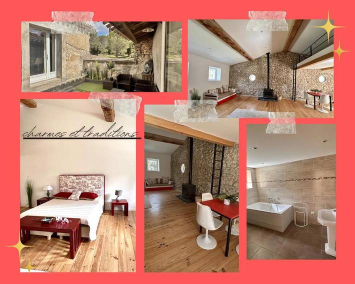 Location de vacances pour 4 personnes, avec terrasse et piscine ainsi que jardin et vue à Conques-sur-Orbiel - 4