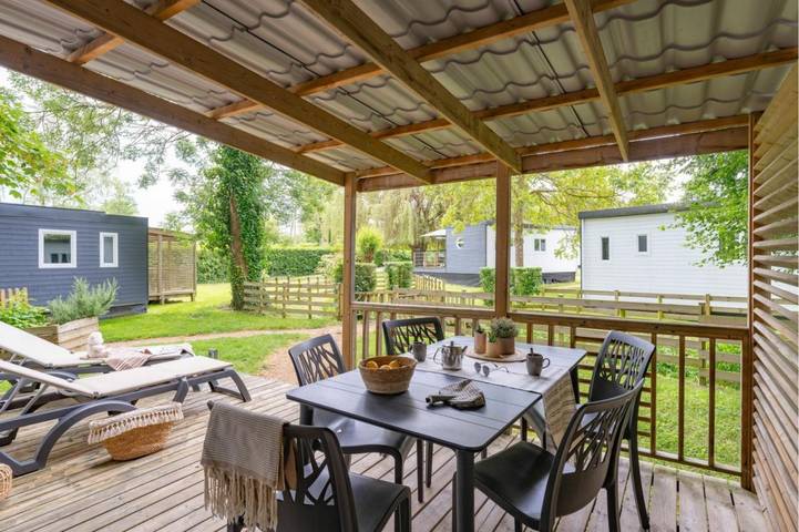 Mobil home pour 5 personnes, avec piscine ainsi que terrasse et jardin, adapté aux familles à Muides-sur-Loire - 4