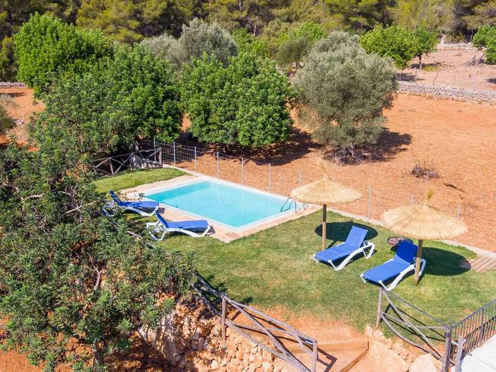 Finca für 8 Personen, mit Balkon/Terrasse und Garten sowie Pool auf Mallorca Inselmitte - 3