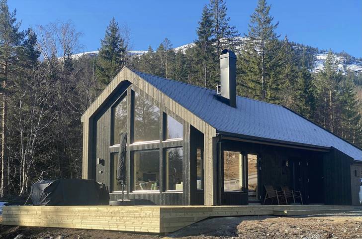 Licht-Lodge am Nisser-See in der Nähe von Arendal in Nissedal