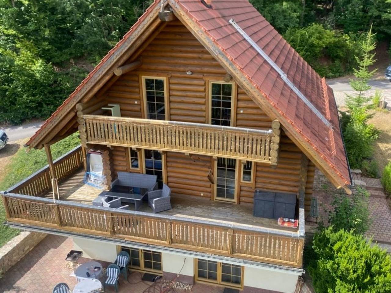 Blockhaus - Doppelzimmer (Appartement 3) in Sangerhausen, Harzvorland