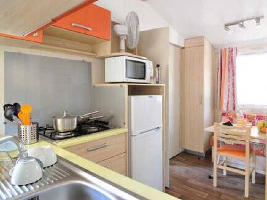 Camping La Coste Rouge - Mobilheim 4 personen - Comfort | 2 Zi. | 4 Pers. | Terrasse Einzelzimmer | 1 Bad | Klimaanlage in La Côte Vermeille, Argelès-sur-Mer