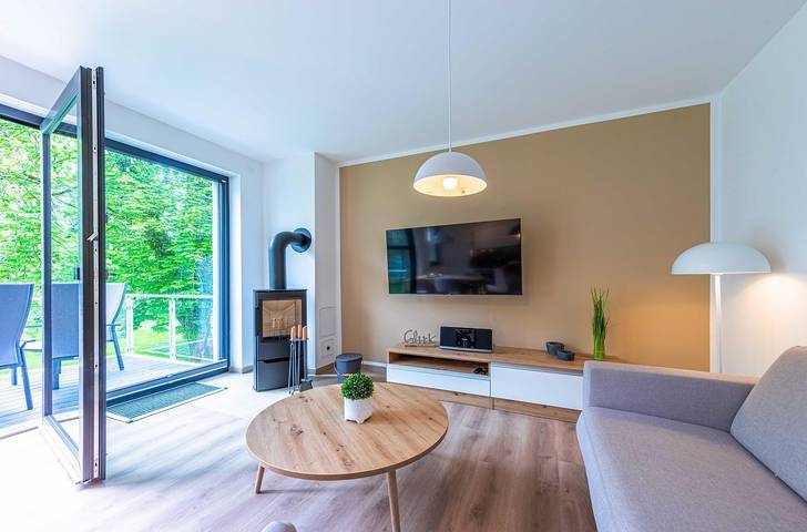 Ganze Wohnung, Ferienwohnung „Silberreiher“ mit Balkon in Krakow am See in Am Wadehäng, Krakow am See