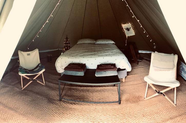 Tente pour 2 personnes, avec vue et jardin dans l' Eure - 4