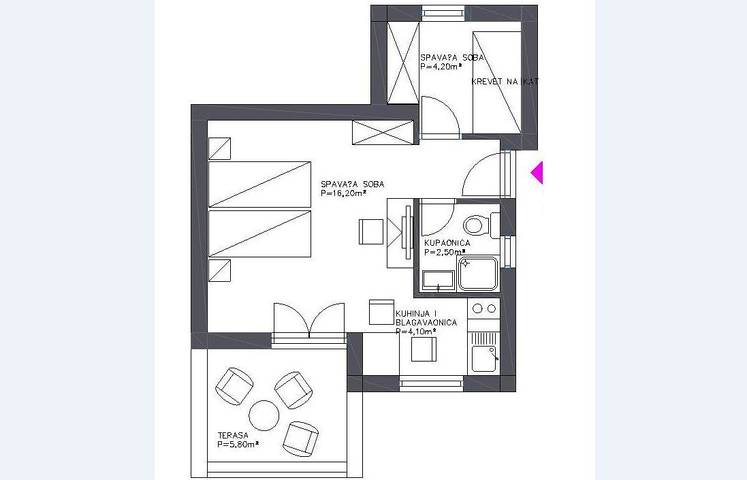 Ferienwohnung für 4 Personen, mit Balkon und Pool in Kroatien - 2
