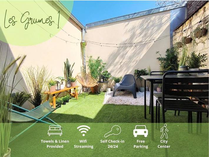 Appartement de vacances pour 4 personnes, avec Terrasse et Jardin