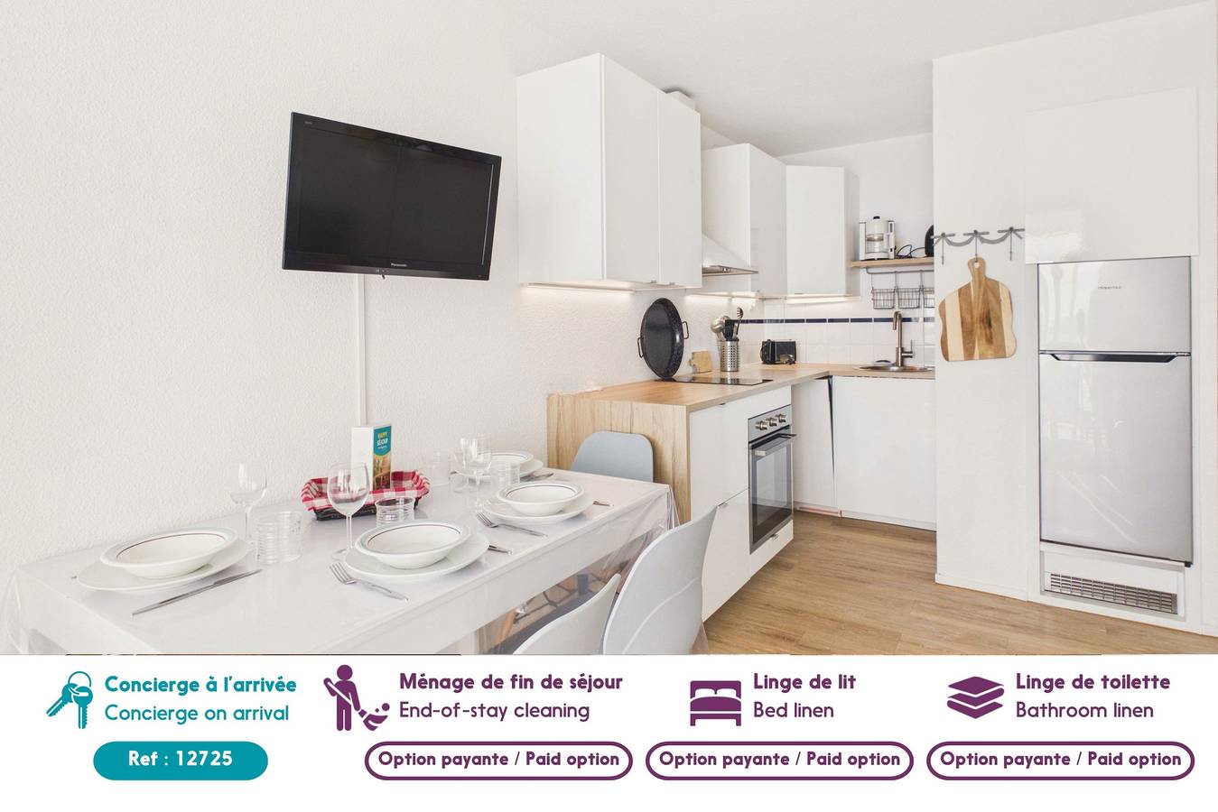 Appartement entier, Vue mer, plage à 300 m, appartement pour 5 in Saint-Hilaire-de-Riez, Vallée de la Loire