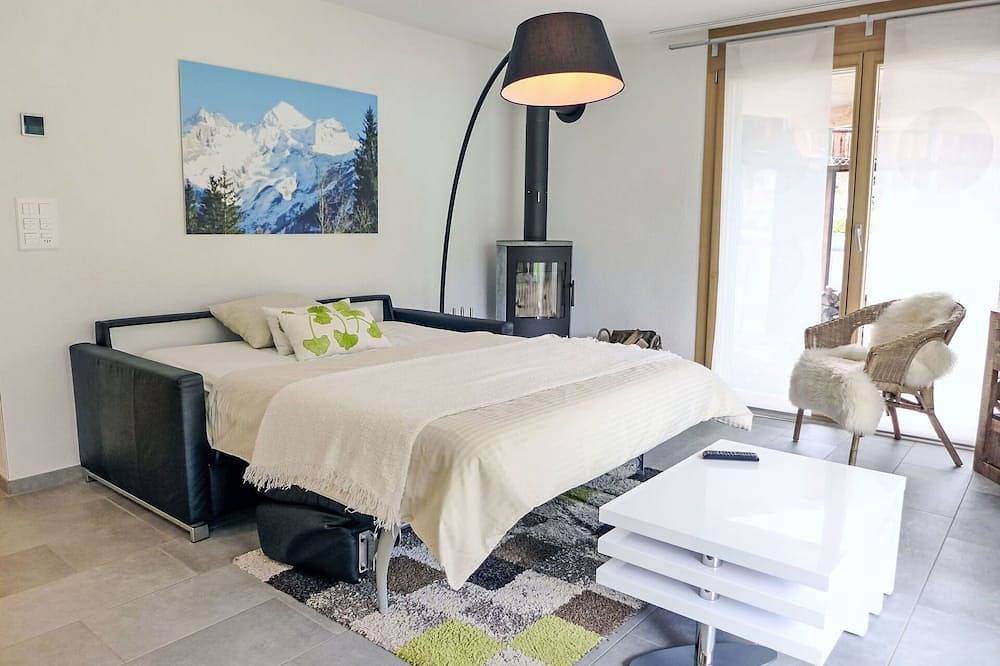 Ganze Wohnung, Angenehme Wohnung für 3 Leute mit  W-Lan, Whirlpool, Tv, Terrasse und Panoramablick in Kandersteg, Frutigen - Lenk - Adelboden