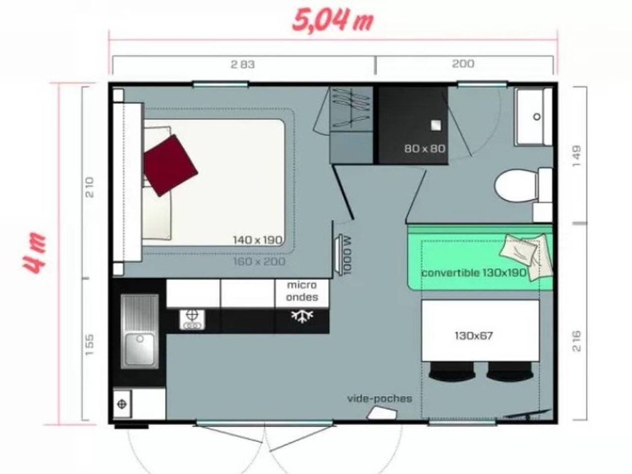 Mobil-home 2 personnes avec terrasse in Sandrans, Région de Bourg-en-Bresse