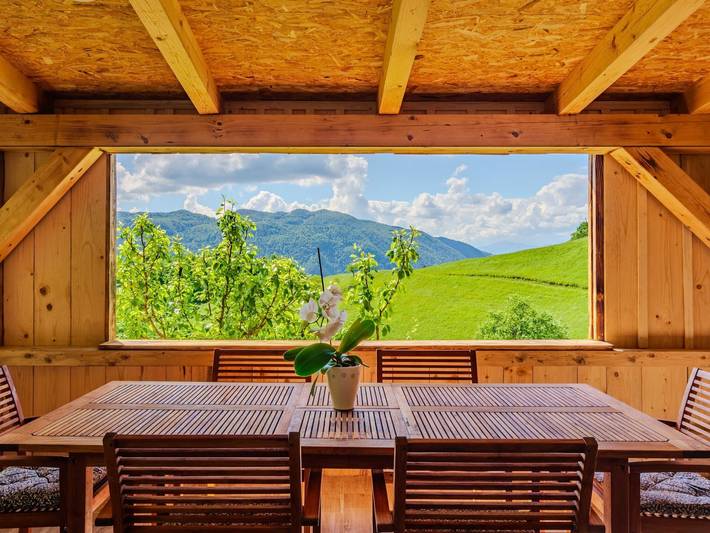Location de vacances pour 4 personnes, avec balcon ainsi que sauna et jardin, adapté aux familles à Tolmin