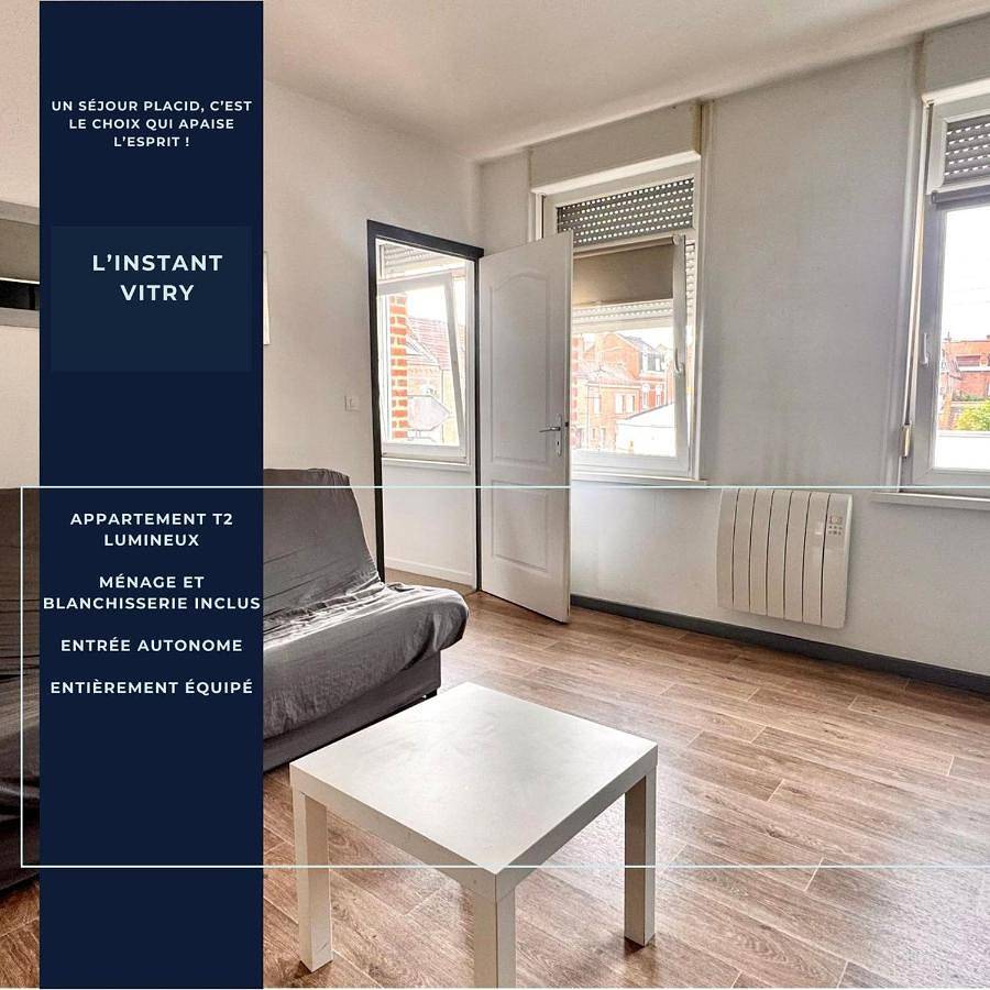 Appartement entier, L'Instant Vitry • Charmant T2 rénové • Centre de Vitry-en-Artois • 2 à 4 voyageurs in Vitry-en-Artois, Région d'Arras