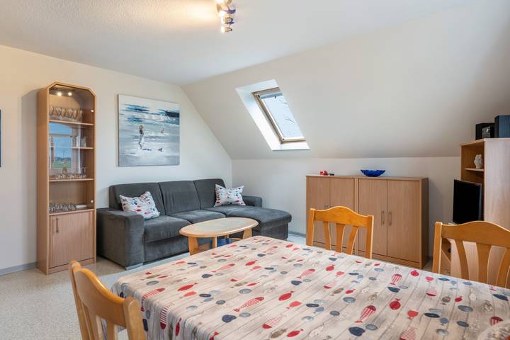 Ganze Wohnung, Ferienwohnung Blau mit gemeinsamer Terrasse, Gemeinschaftsgarten und Wi-Fi in Süderdeich, Kreis Dithmarschen