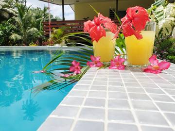 Location de vacances pour 9 personnes, avec balcon et jardin dans Polynésie française