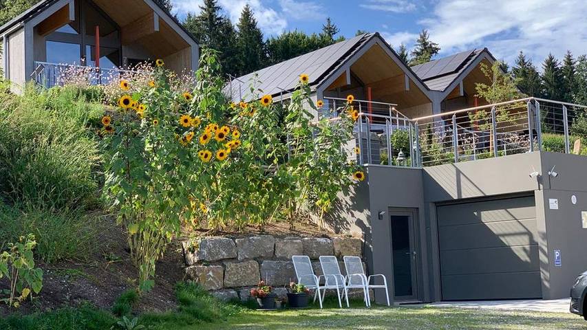 Ferienhaus für 4 Personen, mit Garten und Seeblick sowie Sauna und Pool, kinderfreundlich in Baden-Württemberg