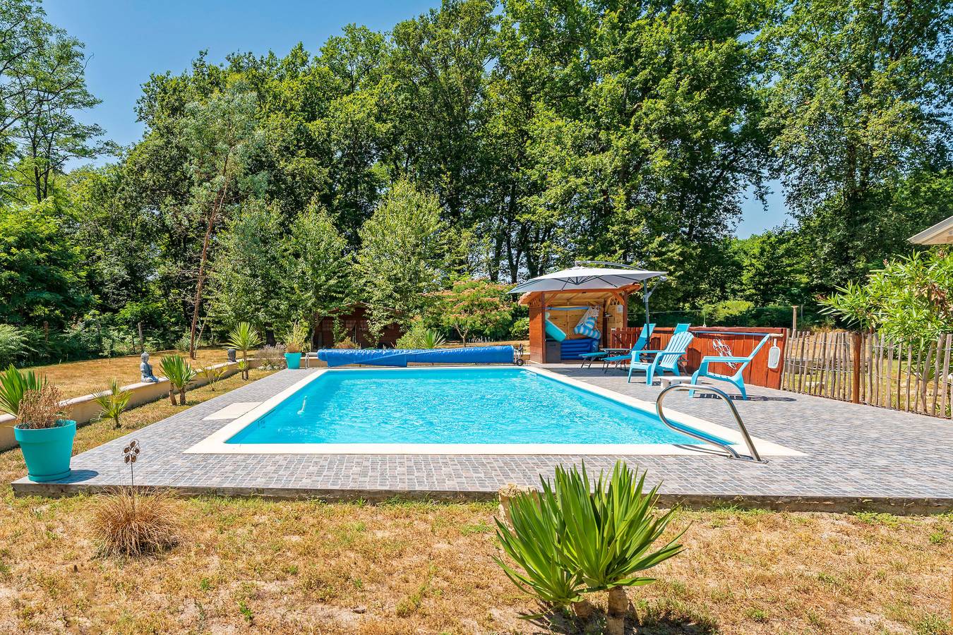 Ferienhaus 'Au Milieu D'un Airial' mit Gemeinschaftspool, Privatterrasse und Wi-Fi in Baudignan, Landes