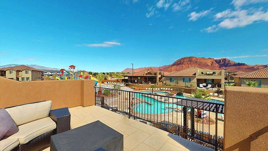 109 📸 Blick Auf Wasserpark + Dachdecke + Spielzeug & Spiele in Santa Clara (UT), Zion Nationalpark