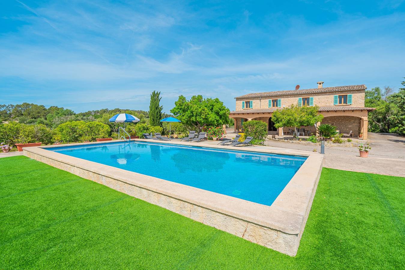 Casa de vacaciones 'Son Maimo' con piscina privada, terraza privada y Wi-Fi in Petra, Interior de Mallorca