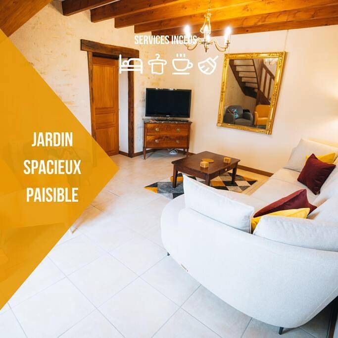 Location de vacances pour 8 personnes, avec jardin et terrasse à Déols