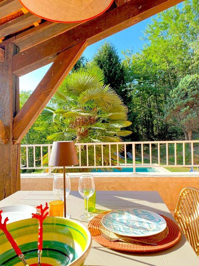 Location de vacances pour 6 personnes, avec jardin ainsi que piscine et vue à Journiac - 4