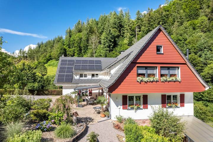 Hel lägenhet, Vacation apartment "2" with mountain view, dogs welcome, shared terrace and Wifi in Oppenau, Central Black Forest