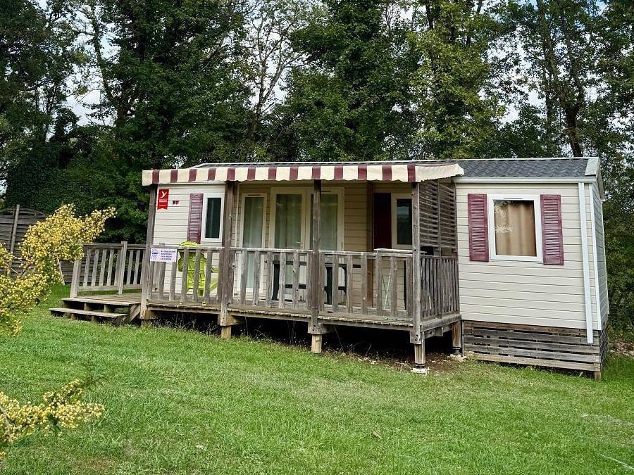 Camping Domaine La Faurie - Mobilheim 4 personen - Mobilheim Confort - 2 Zimmer in Séniergues, Regionaler Naturpark Causses du Quercy