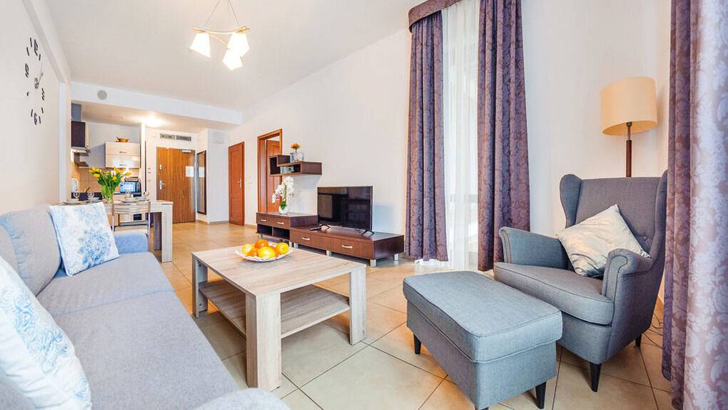 Hel semesterlägenhet, Sun&Snow Olympic Park - Apartament A 4 mit Terrasse in Kołobrzeg, Polish Baltic Sea