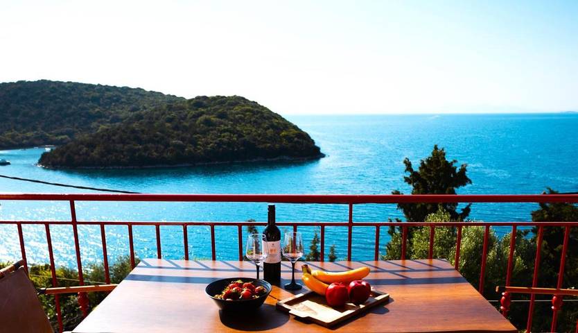 Appartement de vacances pour 6 personnes, avec Balcon ainsi que Terrasse et Vue
