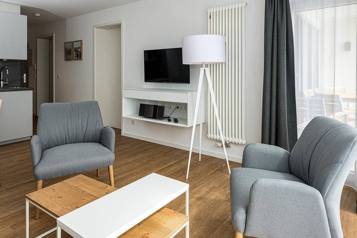 Ferienwohnung für 5 Personen, mit Balkon und Pool sowie Sauna