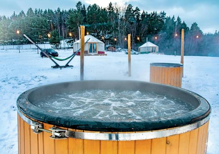 Kemping dla 4 osób, z widok i ogród oraz sauna i basen, zwierzęta dozwolone na Dolny Śląsk