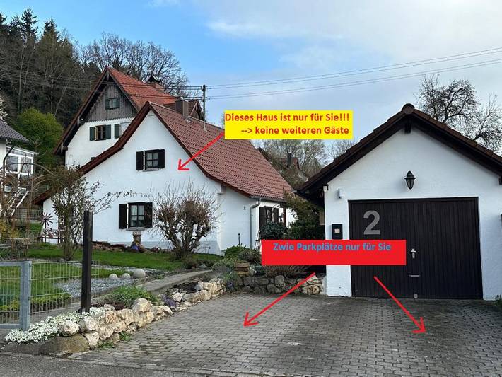 Ferienhaus für 8 Personen, mit Terrasse und Garten sowie Ausblick