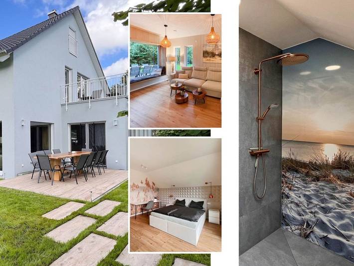 Ferienhaus für 10 Personen, mit Garten und Balkon, kinderfreundlich in Usedom Stadt