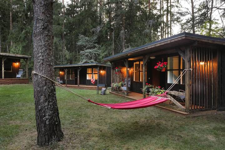 Camping für 5 Personen, mit Whirlpool und Terrasse sowie Garten und Sauna in Lettland