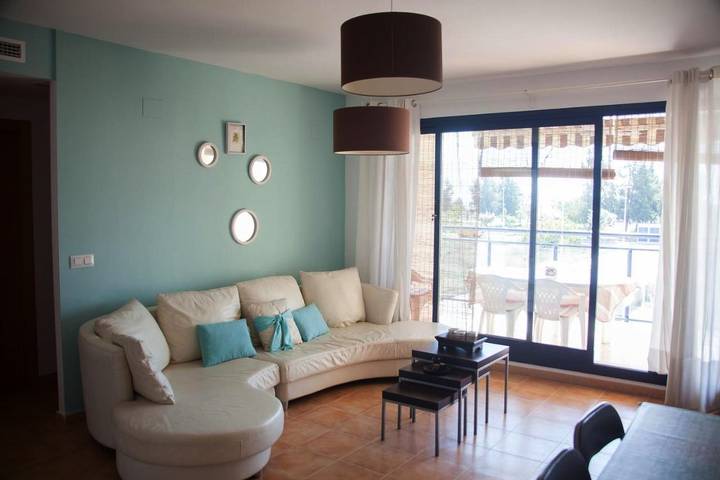 Apartamento para 4 personas, con Balcón y Terraza además de Jardín y Piscina en Moncófar