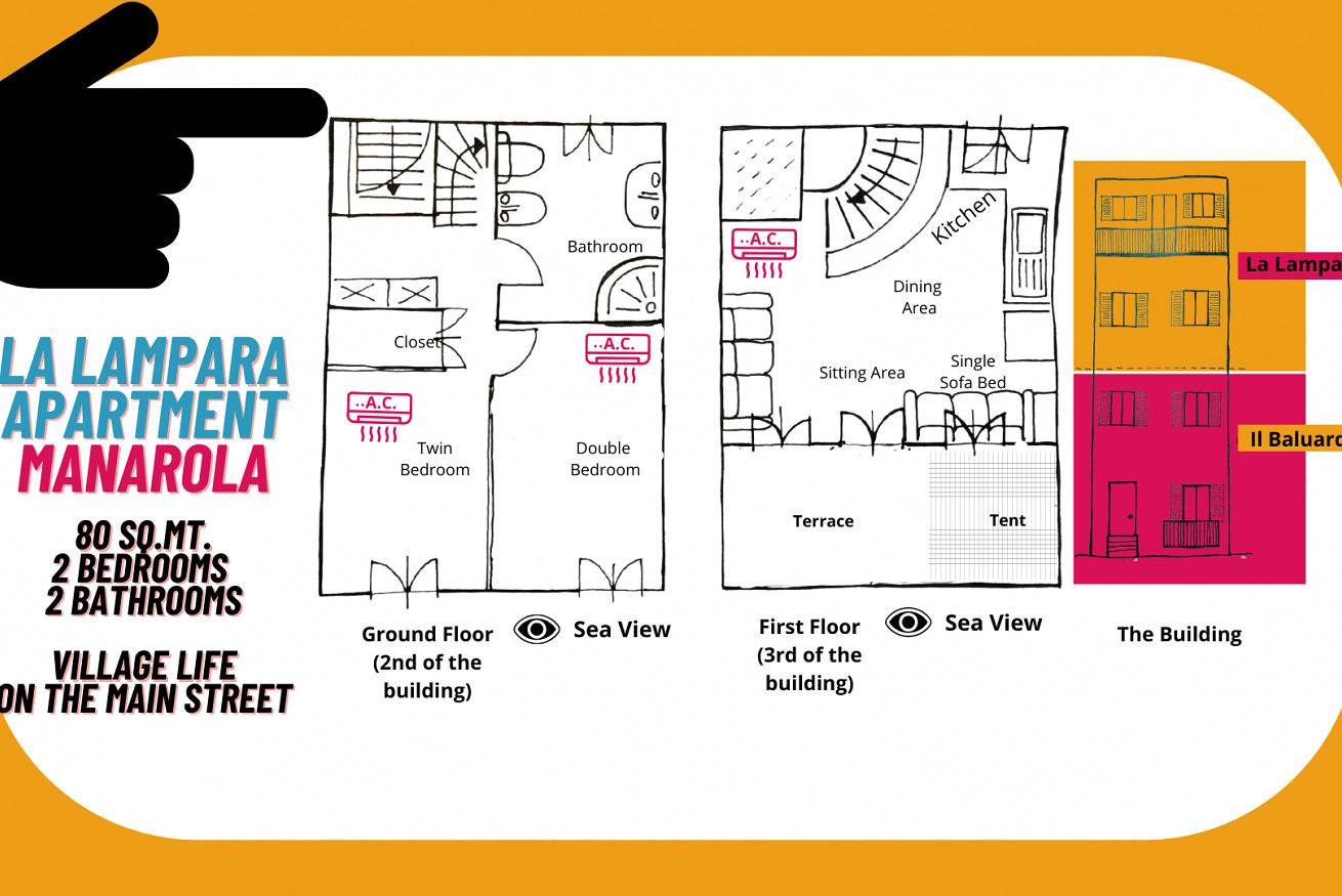 Appartamento intero, La Lampara Sea View Terrace Apartment with Ac in Manarola, Comune di Riomaggiore