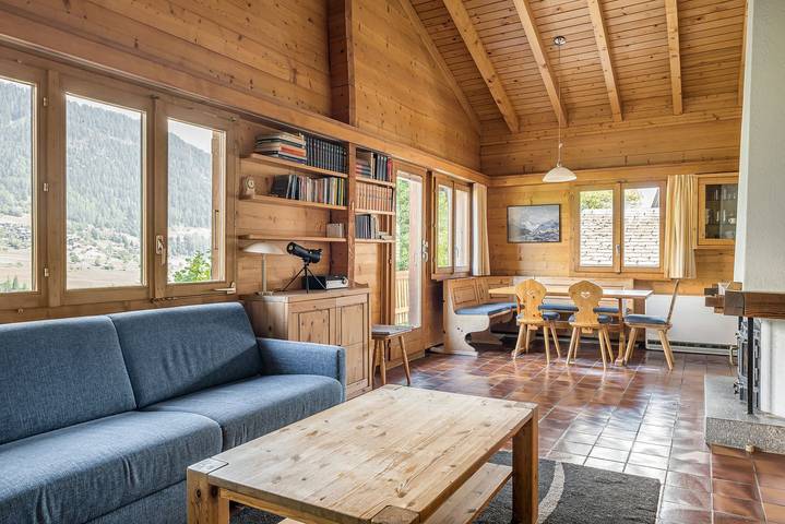 Location de vacances pour 8 personnes, avec vue ainsi que sauna et jardin à Fiesch - 4