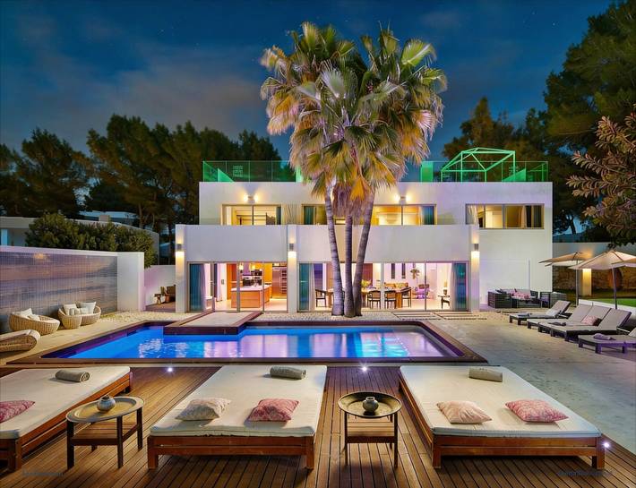 Loft voor 12 personen, met tuin en balkon op Ibiza