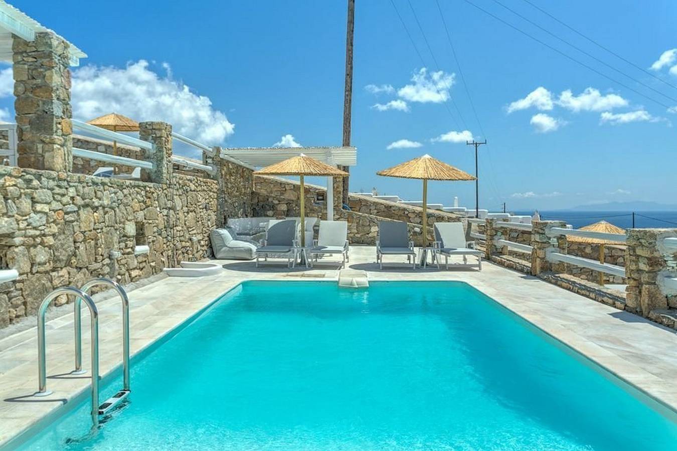 Dazzling Mykonos Villa | Villa Myrtle | 1 Bedroom | Spacious Furnished Sun Terrace | Private Outdoor Pool | Breathtaking Sea Views | Elia in Mykonos