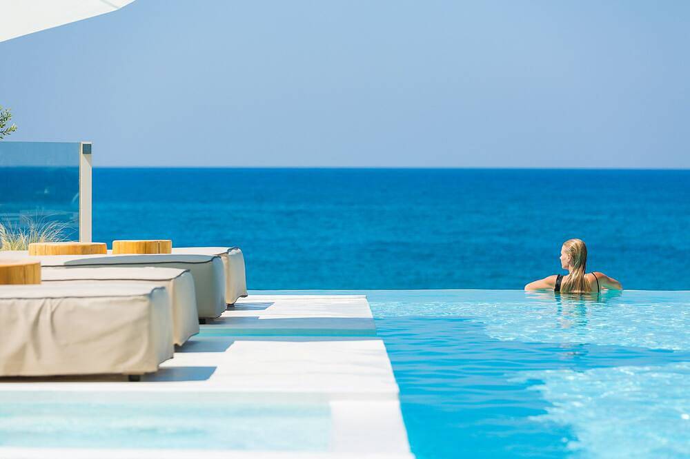La Casa di Mare, Luxusvilla am Strand! Privater Pool, Whirlpool und Sauna! in Skaleta, Rethymno und Umgebung