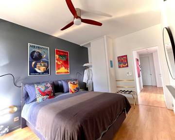 Chambre d’hôte pour 4 personnes, avec vue et terrasse dans Les Machines de l’île