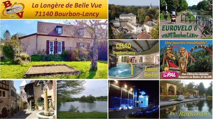 Location de vacances pour 7 personnes, avec vue et jardin, animaux acceptés à Bourbon-Lancy