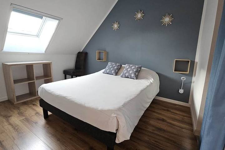 Maison de vacances pour 2 personnes, avec balcon et piscine, animaux acceptés