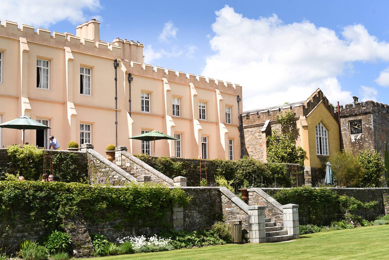 Historic Castle on River Tamar in Tamar Valley Donkey Park