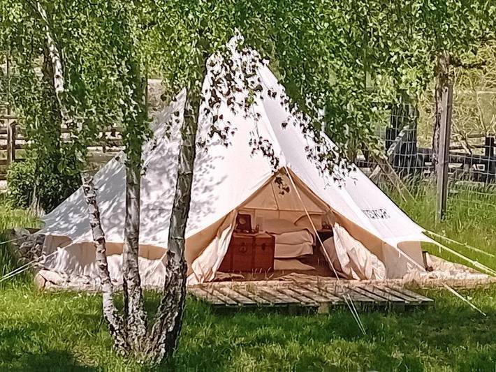Tente pour 2 personnes, avec Terrasse ainsi que Jardin et Vue