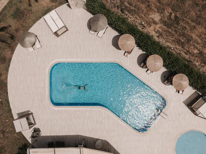 Hôtel pour 2 personnes, avec Balcon et Terrasse ainsi que Jardin et Piscine